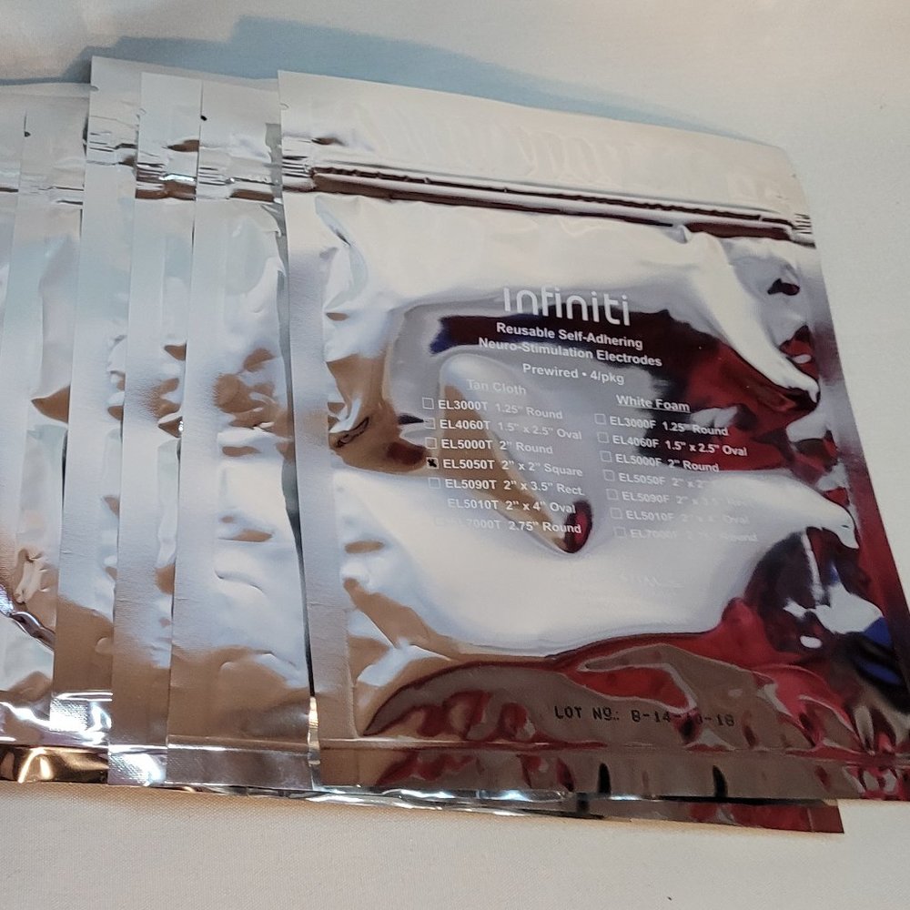 5 Pack Infiniti Reusable Self-Adhering Neuro-Stimulation Electrodes EL5050T